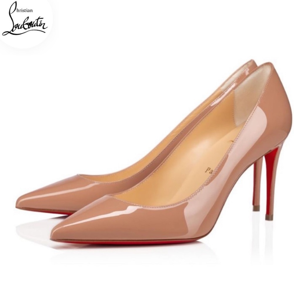 Christian Louboutin Woman’s Kate 85mm Pumps Patent Calf Nude